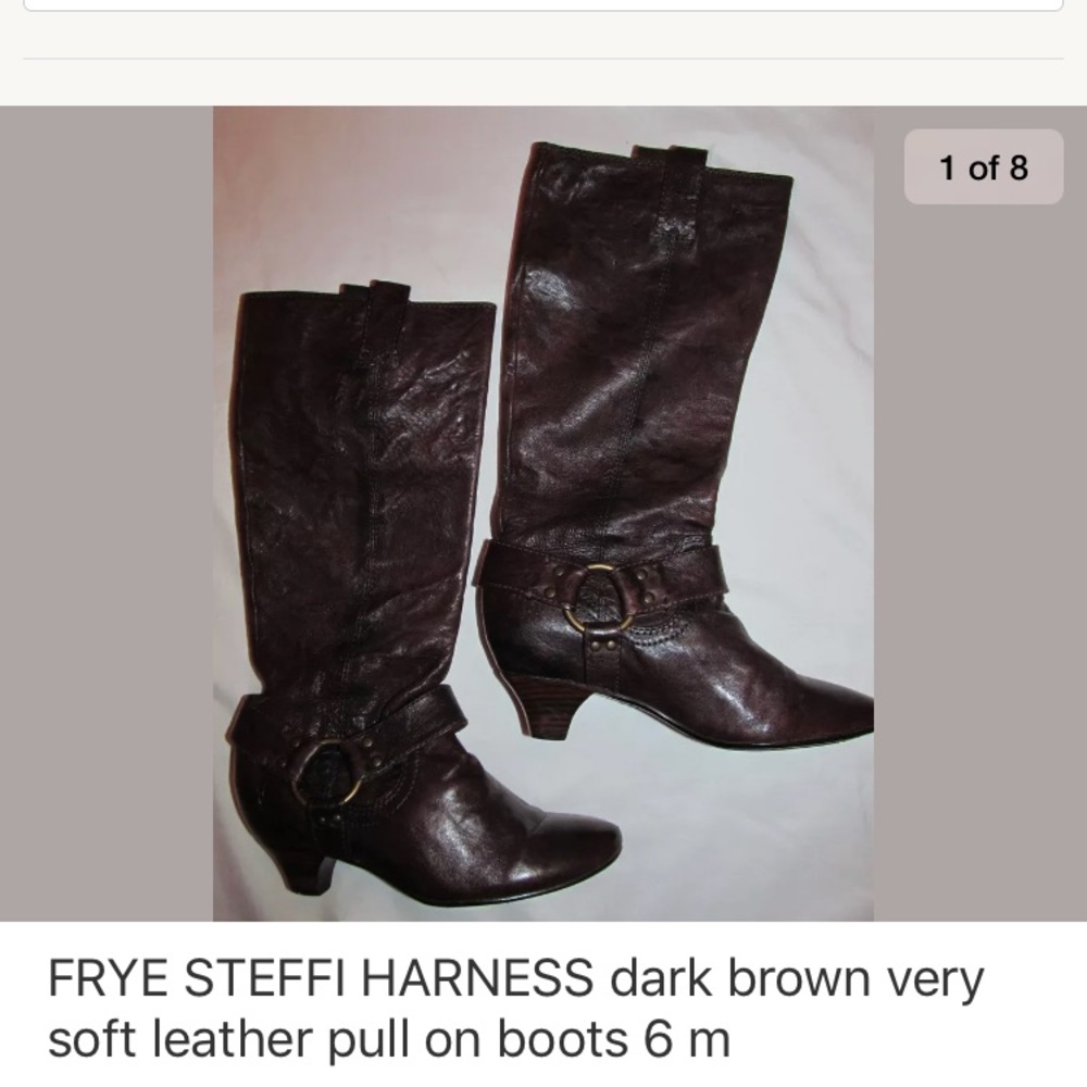 FRYE STEFFI HARNESS knee tall pull on boots 6